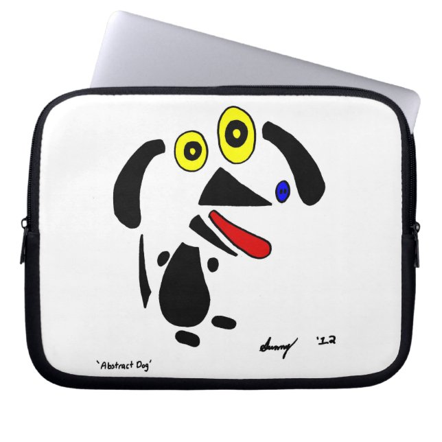 Abstrakter Hund Laptop-Sieb Laptopschutzhülle (Vorderseite)