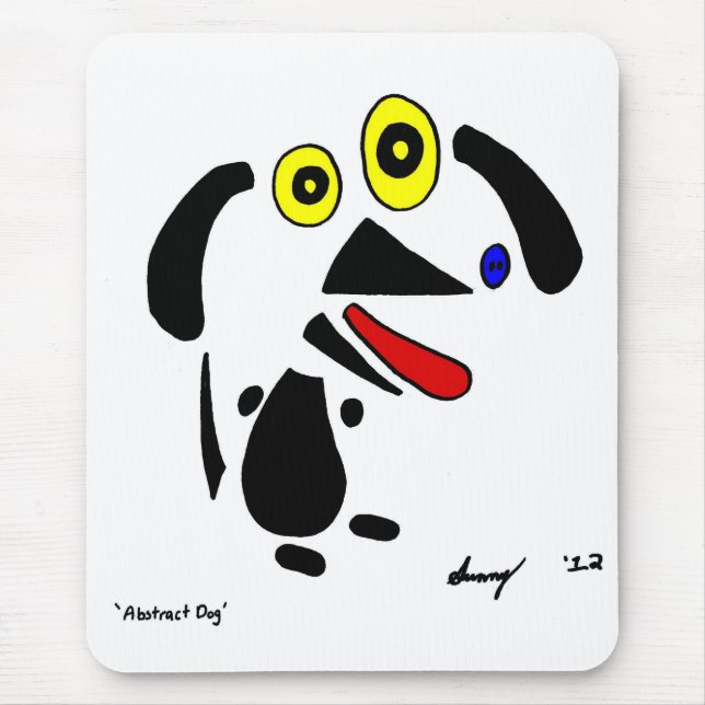 Abstrakter Hund Mousepad (Vorne)