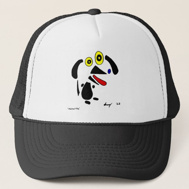 Abstrakter Hundehut Truckerkappe (Vorderseite)
