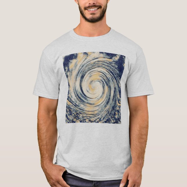 Abstrakter Hurrikan Storm Art T-Shirt (Vorderseite)
