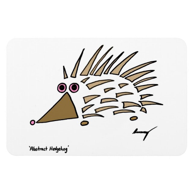 Abstrakter Igel Flexible Magnet (Horizontal)