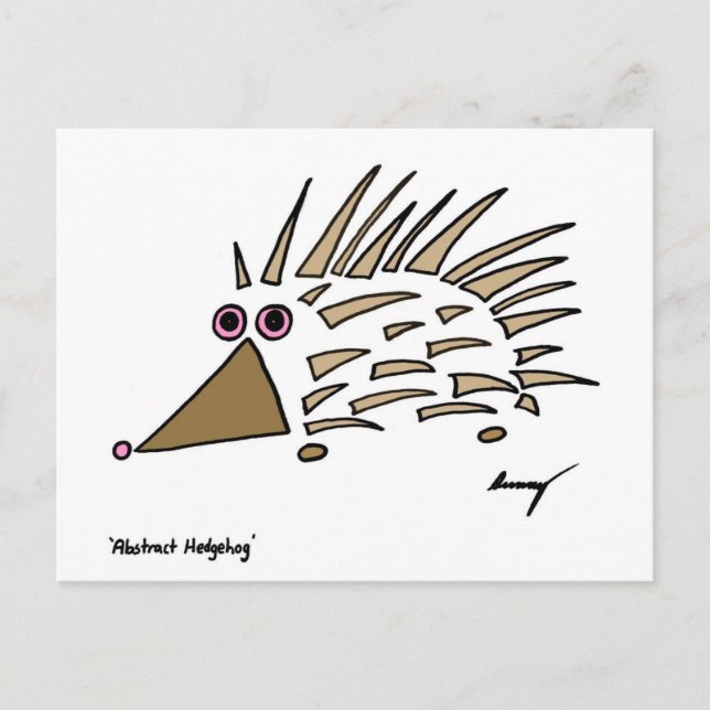 Abstrakter Igel Postkarte (Vorderseite)