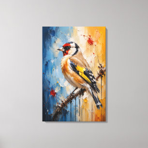 Abstrakter Impasto-Leinwanddruck Stieglitz Leinwanddruck