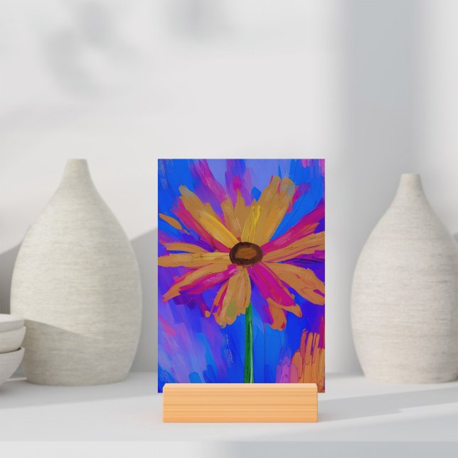 Abstrakter Impressionist Painting Postcard Postkarte (Mockup)