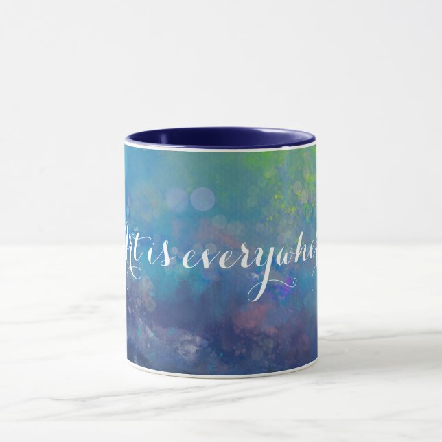Abstrakter Impressionist Wasserliliensee Tasse (Zentrum)
