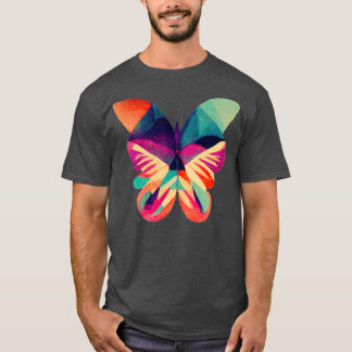 Abstrakter isometrischer Fraktal-Schmetterling in  T-Shirt