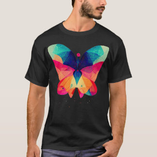Abstrakter isometrischer Fraktal-Schmetterling in  T-Shirt