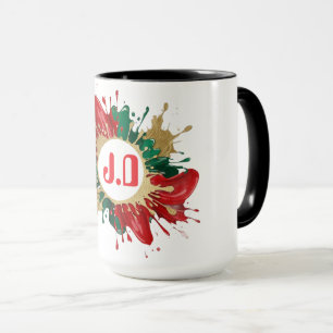 Abstrakter italienischer Farbsplash Tasse