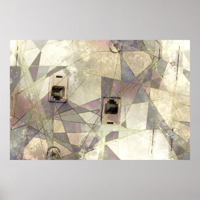 Abstrakter Jack für Vintages Handy Poster (Vorne)