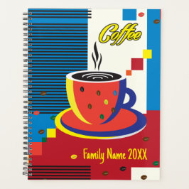 Abstrakter Kaffee Cup Trendkultur Planer