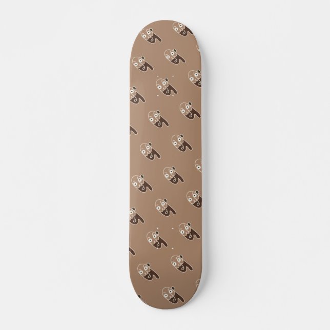 Abstrakter Kaffeemann Skateboard (Vorne)
