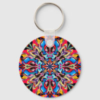 Abstrakter Kaleidoskop-Schlüsselanhänger