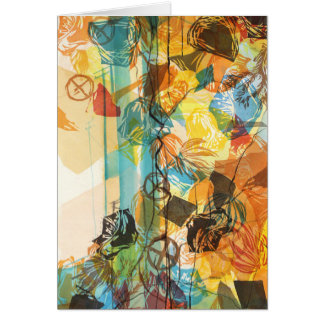 Abstrakter Kalifornien-Wüsten-Kunst-KarteMojave