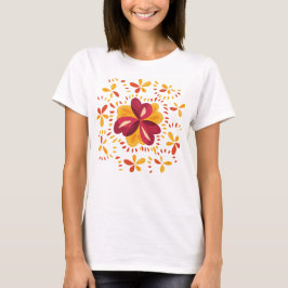 Abstrakter Klee im Rosa und im Gelb T-Shirt