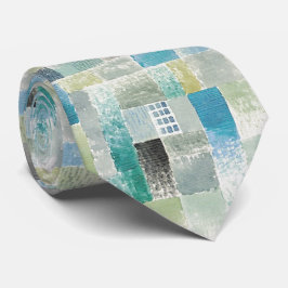 Abstrakter Klee-Stil – Wasserfarbene Geometrie Krawatte