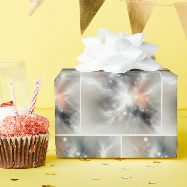 Abstrakter kosmischer Ausbruch Geschenkpapier (Geburtstagsparty)