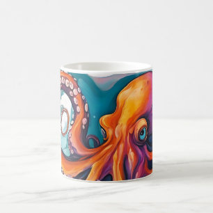 Abstrakter Krake Kaffeetasse