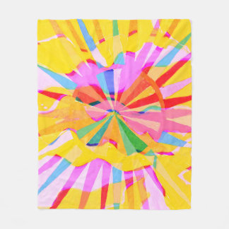 Abstrakter, kreativer zeichn, farbenfroher Hinterg Fleecedecke