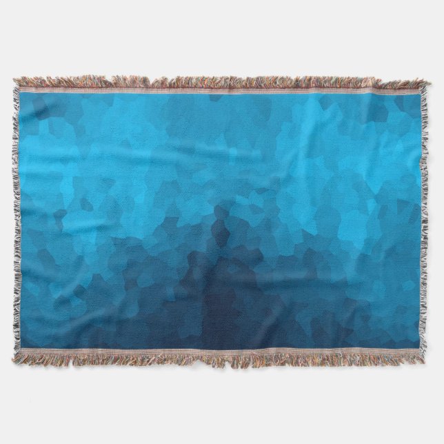 Abstrakter kristallisierter blauer Hintergrund Decke (Vorderseite)