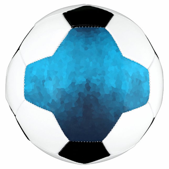 Abstrakter kristallisierter blauer Hintergrund Fußball (Vorderseite)