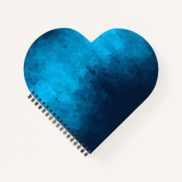 Abstrakter kristallisierter blauer Hintergrund Notizbuch