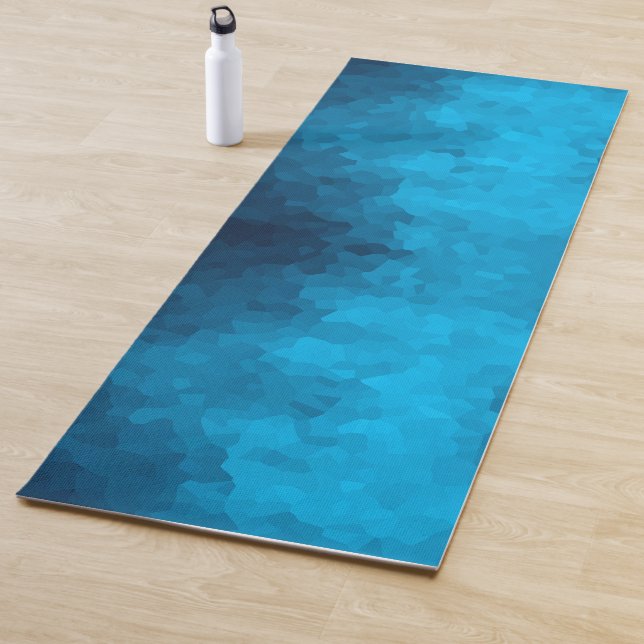 Abstrakter kristallisierter blauer Hintergrund Yogamatte (Beispiel)
