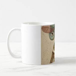 Abstrakter kubistischer surrealer Keramik-Kaffeebe Kaffeetasse