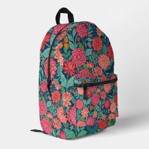 Abstrakter Kunst-Dahlien-Schmetterlinge-Rucksack Bedruckter Rucksack