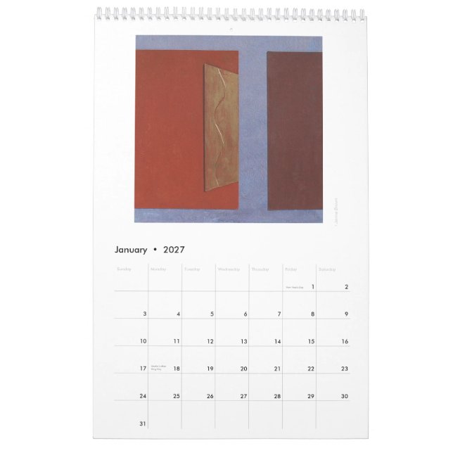 Abstrakter Kunst-Kalender Kalender (Jan 2027)