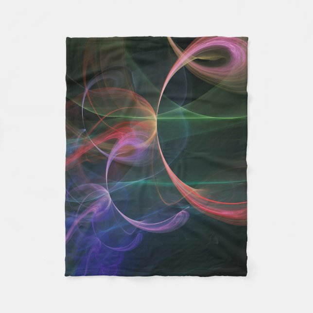 Abstrakter Kunst Raum Fleecedecke (Vorderseite)