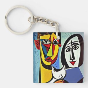 Abstrakter Kunst-Schlüsselanhänger Schlüsselanhänger