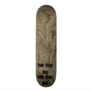 abstrakter Kunst Sepia, der einzigartigen retro Skateboard