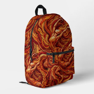 Abstrakter Kunst-Tänzer Feuerroter Faden Rucksack