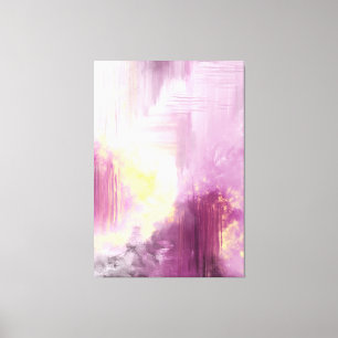 Abstrakter Kunstdruck Original lila gelbe Malerei Leinwanddruck