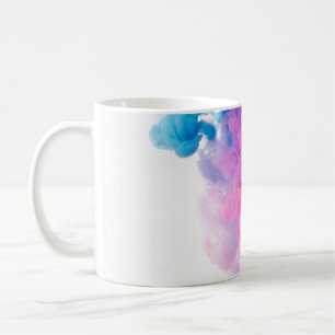 Abstrakter Kunsthintergrund Blau Kaffeetasse