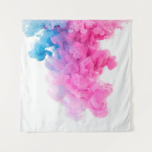 Abstrakter Kunsthintergrund Blau Wandteppich