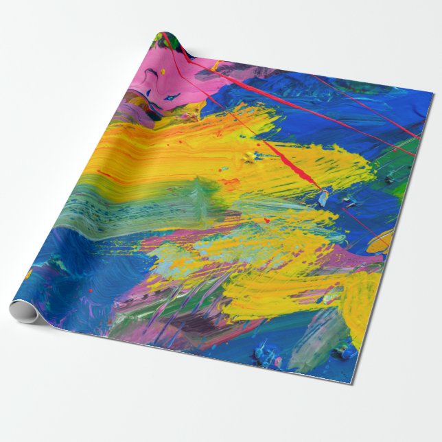 Abstrakter Kunsthintergrund. Handgemalter Hintergr Geschenkpapier (Ungerollt)