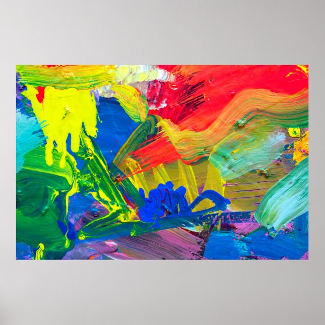 Abstrakter Kunsthintergrund. Handgemalter Hintergr Poster (Vorne)