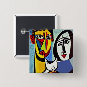 Abstrakter Kunstknopf Button