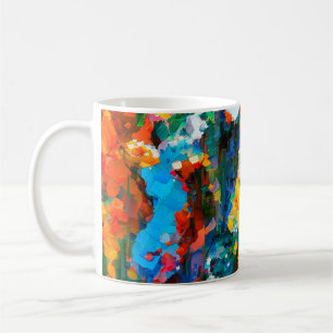 Abstrakter künstlerischer Hintergrund. Warme leben Kaffeetasse