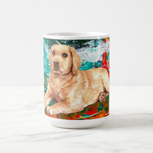 Abstrakter künstlerischer Labrador Kaffeetasse