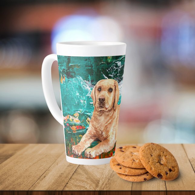 Abstrakter künstlerischer Labrador Milchtasse (Von Creator hochgeladen)