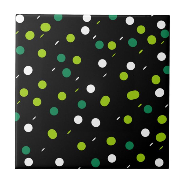 Abstrakter Kunstminimalismus Kleine Punkte Fliese (Vorderseite)