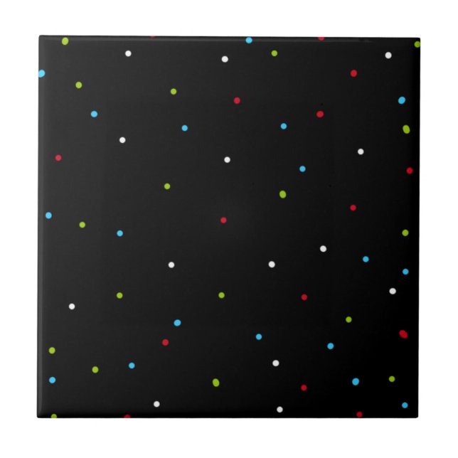 Abstrakter Kunstminimalismus Kleine Punkte Fliese (Vorderseite)