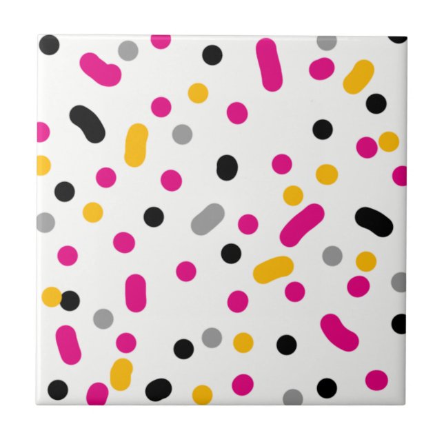 Abstrakter Kunstminimalismus Kleine Punkte Fliese (Vorderseite)