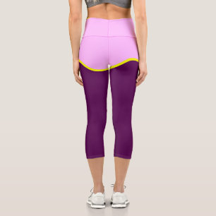 Abstrakter KunstMinimalismus Pasta Pink Capri Leggings