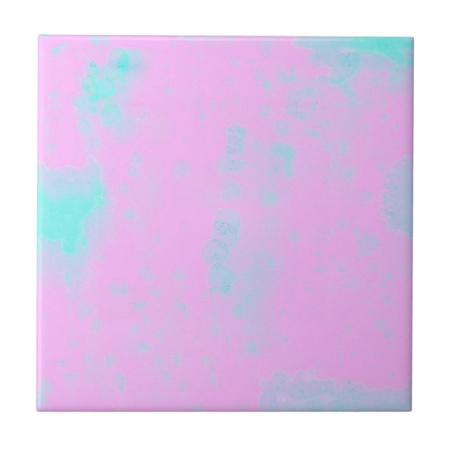 Abstrakter KunstMinimalismus Pasta Pink Fliese (Vorderseite)
