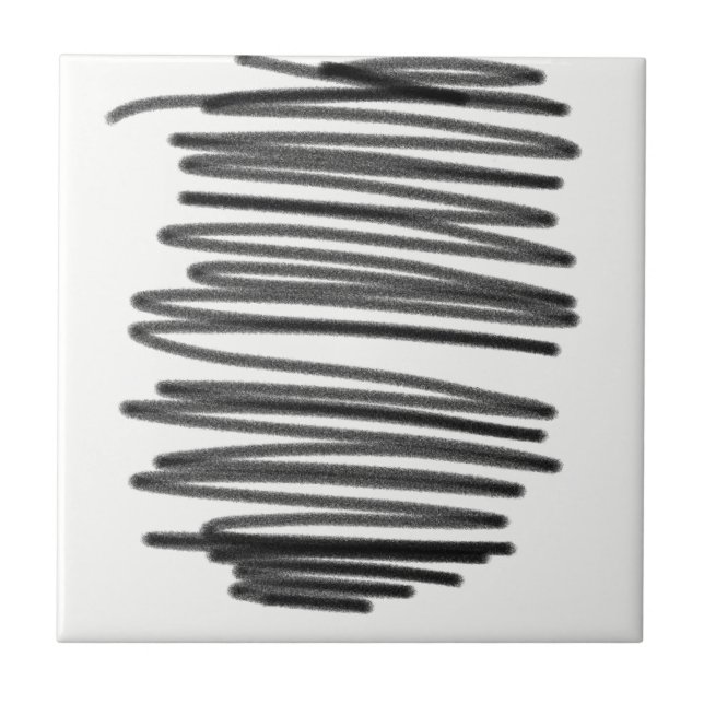 Abstrakter KunstMinimalismus Zeichnend Fliese (Vorderseite)