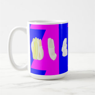 ABSTRAKTER KUNSTPINK UND ROYBLAU KAFFEETASSE
