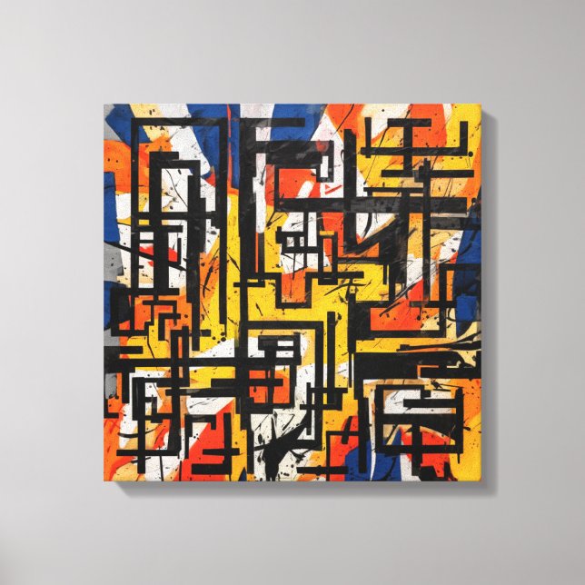 Abstrakter Kunstrahmen Leinwanddruck (Vorderseite)